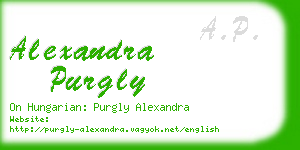 alexandra purgly business card